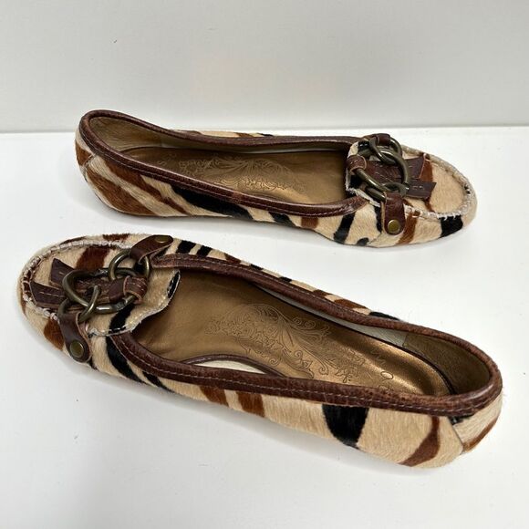 Matisse Ponyhair Exotic Animal Print Leather Upper Flats Size 6.5 - Picture 9 of 11